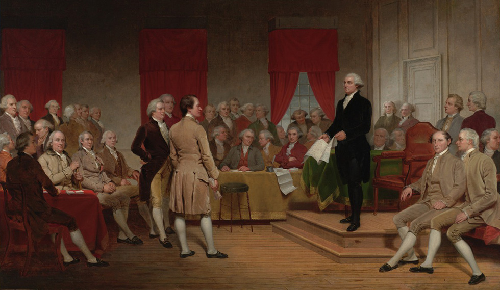 Washington as Statesman at the Constitutional Convention by Junius Brutus Stearns, oil on canvas, 1856 (Virginia Museum of Fine Arts)