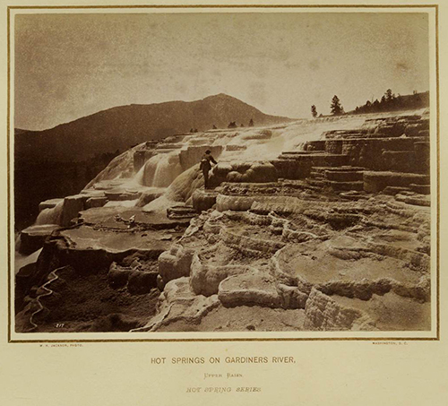 William Henry Jackson, "Hot Springs on Gardiners River, Lower Basin," 1871 (The Gilder Lehrman Institute, GLC03095.63)