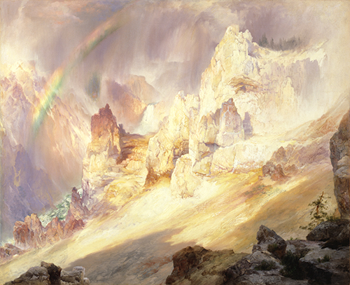 Thomas Moran, "Rainbow over the Grand Canyon of the Yellowstone," oil on canvas, 1900 (Smithsonian American Art Museum)