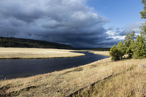 Carol Highsmith, Roiling Storm Clouds over the Firehole River in Yellowstone National Park, Wyoming, 2015 (Library of Congress)