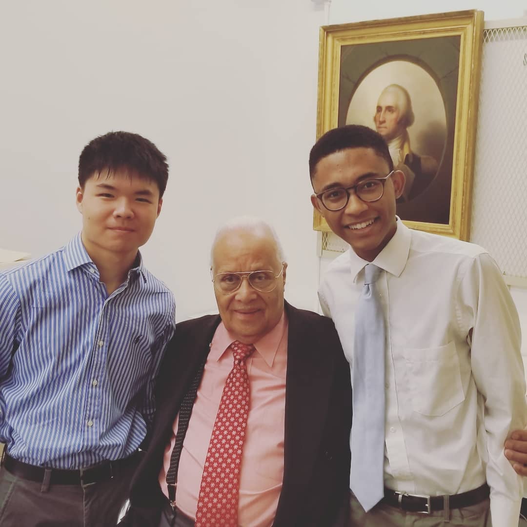 The Reverend C. Herbert Oliver visiting the Gilder Lehrman Collection in 2018