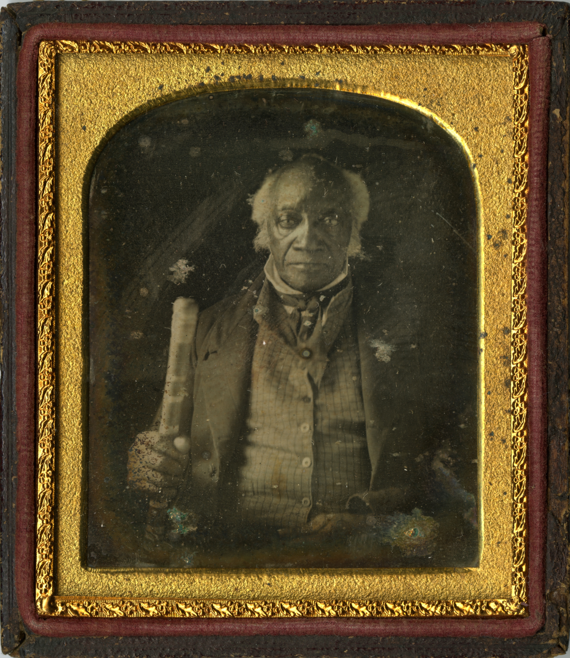 Daguerreotype of Caesar, ca. 1850, believed to have been the very last enslaved person manumitted in New York State (New-York Historical Society)