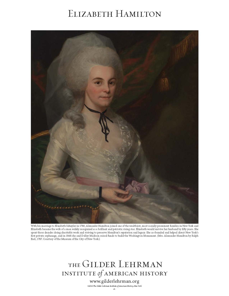 Mrs. Alexander Hamilton by Ralph Earl, 1787. (Courtesy of the Museum of the City of New York) Poster available at the History Shop!