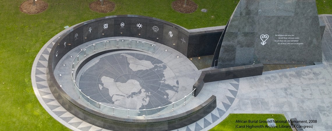 African Burial Ground National Monument, 2008 (Carol Highsmith Archive, Library of Congress)