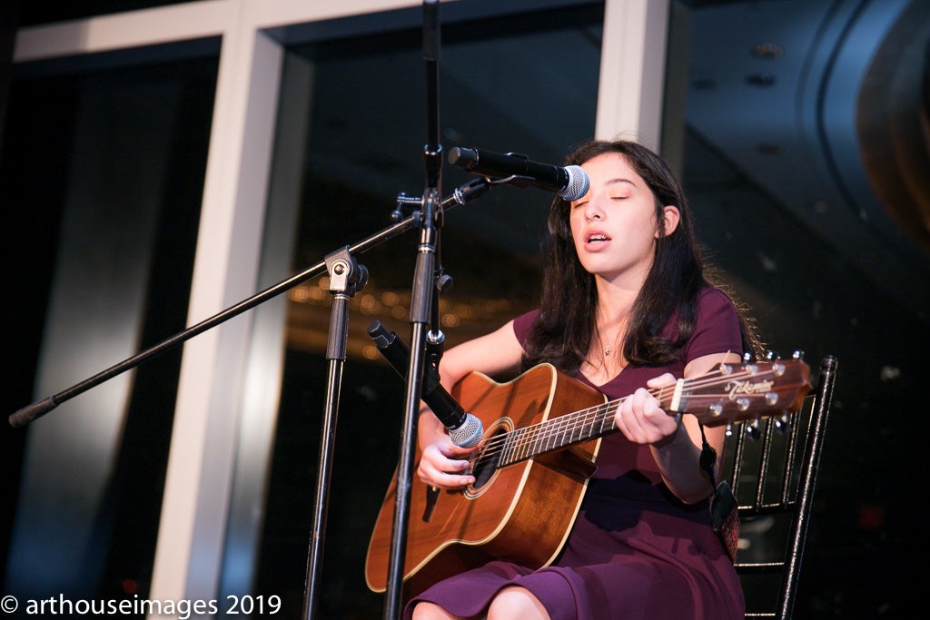 Liara Torres performs her original song written for the Hamilton Education Program