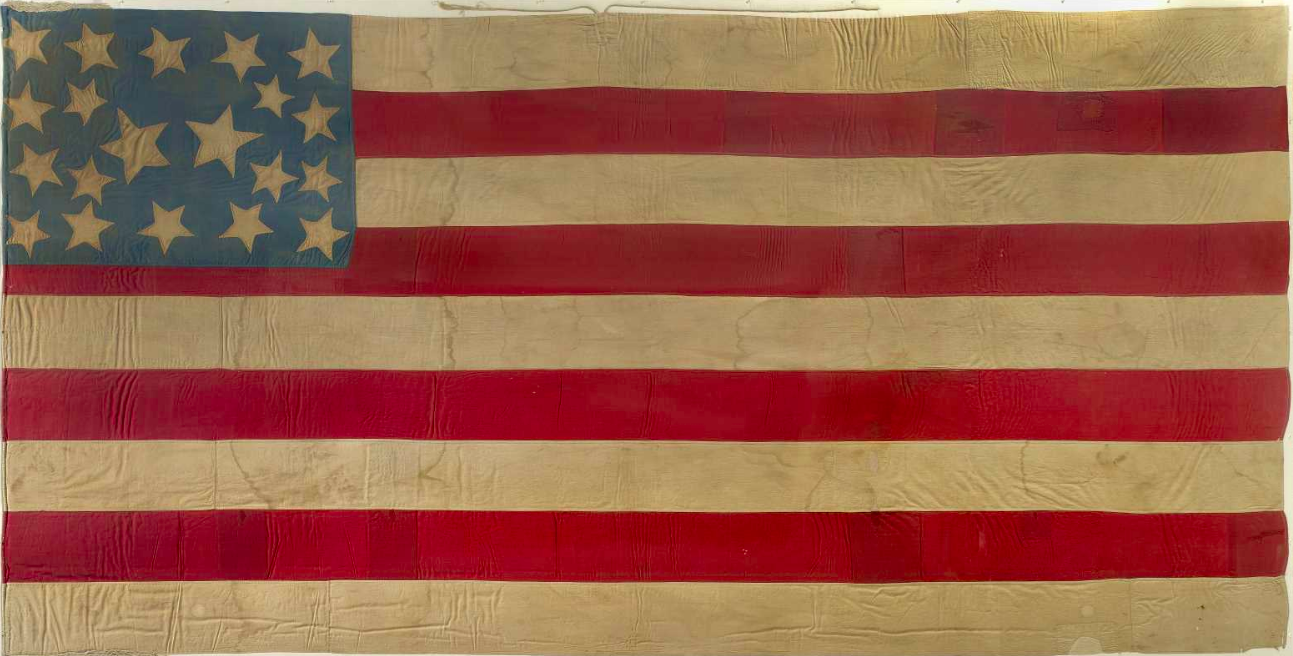 Twenty-star American "abolitionist" flag, ca. 1859 (Gilder Lehrman Institute, GLC05762)
