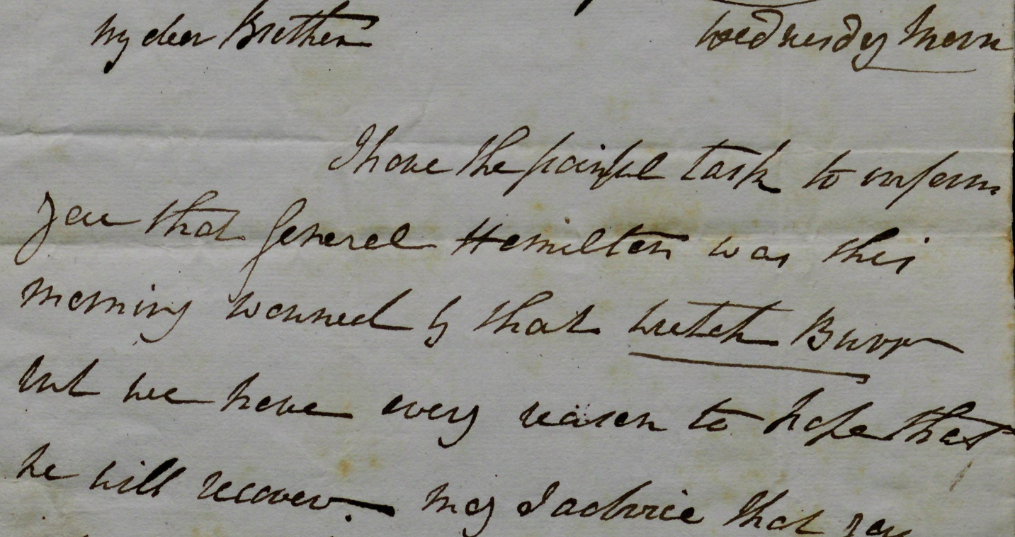 Angelica Church to Philip Schuyler, July 11, 1804 (Gilder Lehrman Institute, GLC07882)