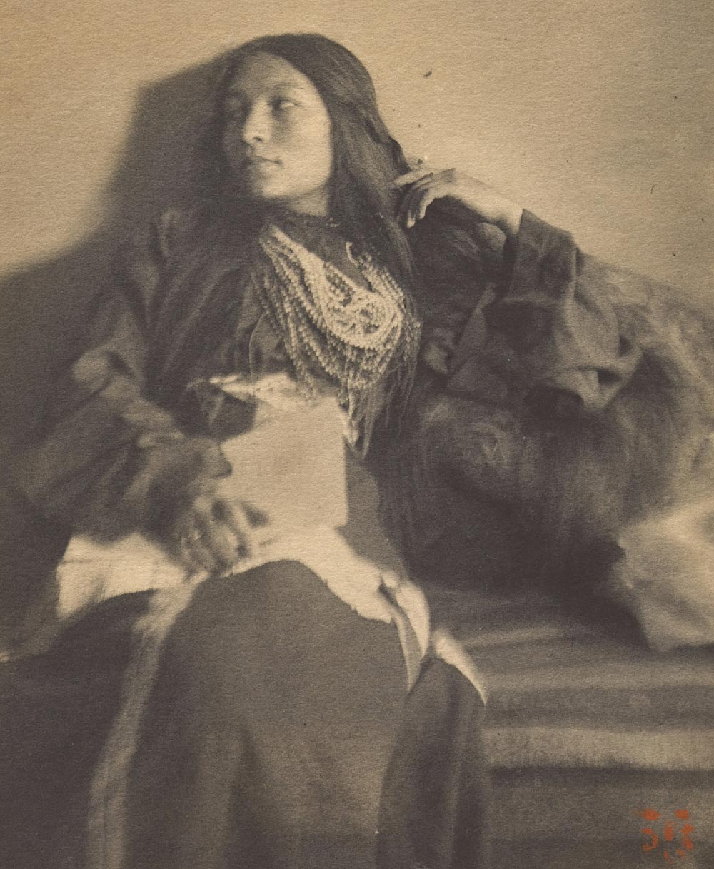 Zitkala-Ša, photograph by Joseph Turner Keiley, 1898. (National Portrait Gallery, Smithsonian Institution)