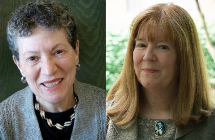 Carol Berkin, Presidential Professor of History Emerita at Baruch College and The Graduate Center (left), and Catherine Clinton, Denman Chair of American History at the University of Texas in San Antonio (right)