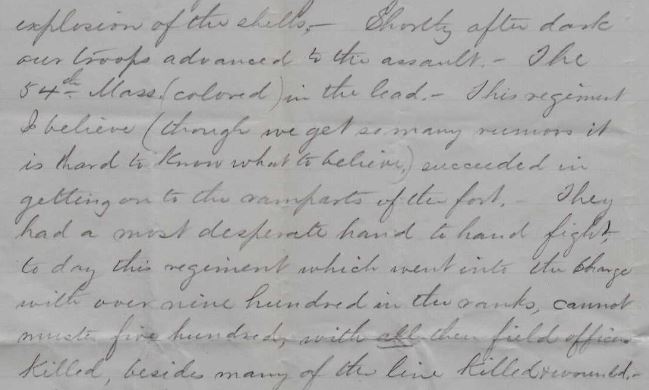 A letter from Charles E. Walbridge to his son, July 19-20, 1863 (The Gilder Lehrman Institute, GLC04663.22)