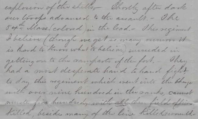 A letter from Charles E. Walbridge to his son, July 19-20, 1863 (The Gilder Lehrman Institute, GLC04663.22)