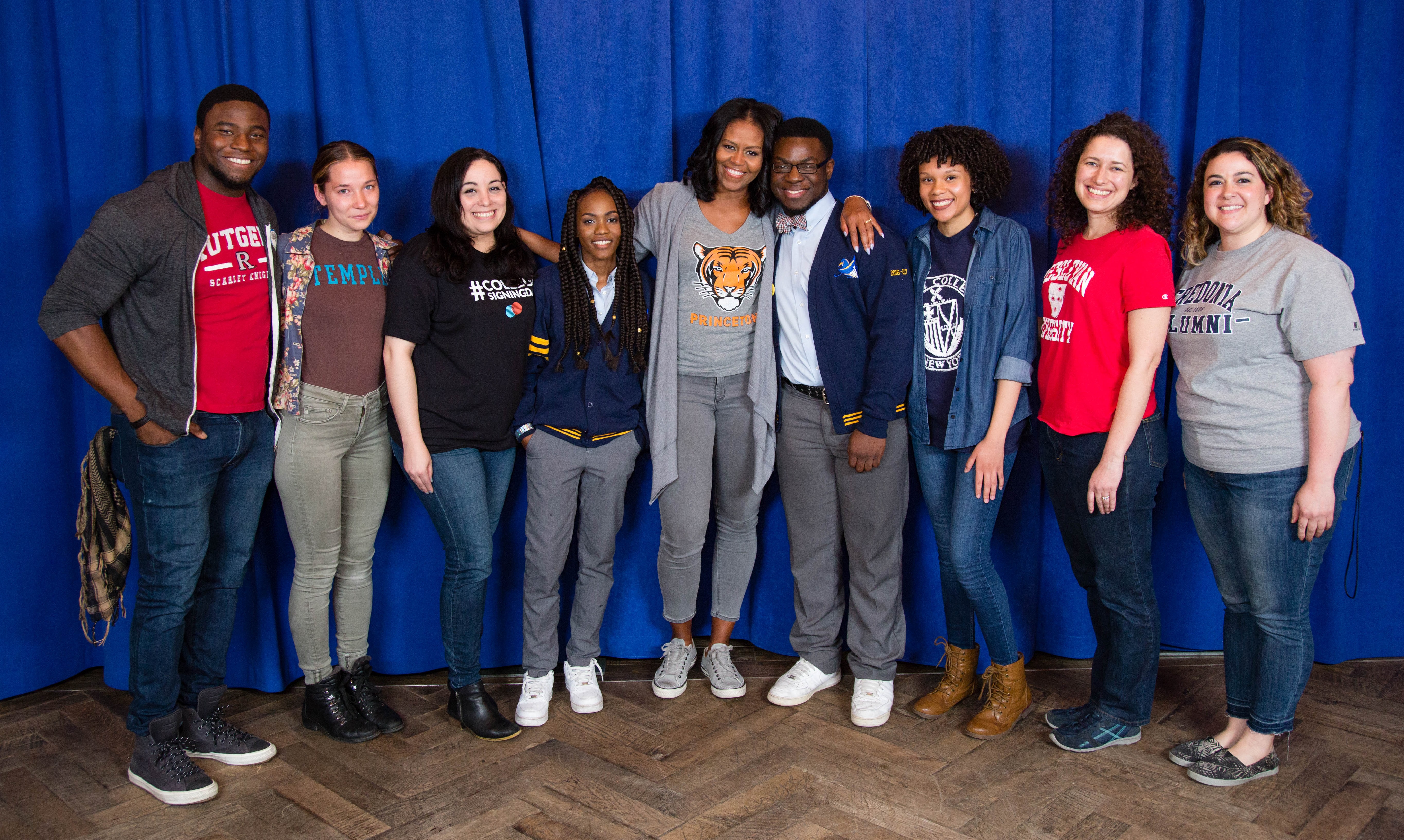 First Lady Michelle Obama with EduHam organizers and participants