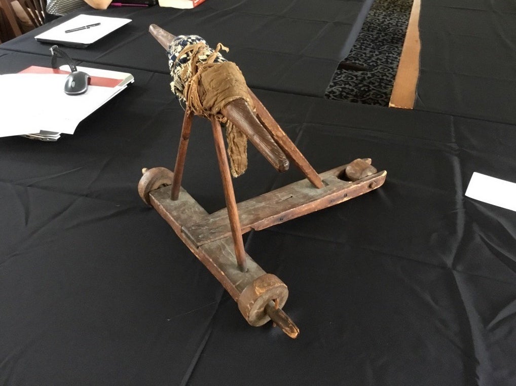 An early American baby walker from Professor John Demos's personal collection. Photo by Everyday Life in Colonial America participant Michael D. Hattem.