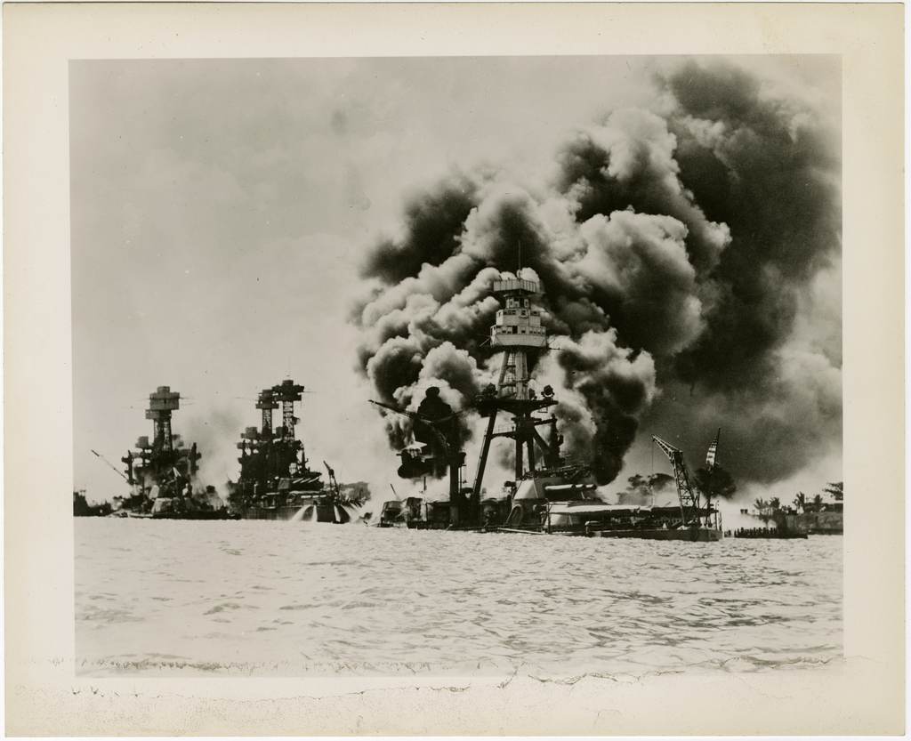 Attack on Pearl Harbor, 1941. (The Gilder Lehrman Institute, GLC09547.10)