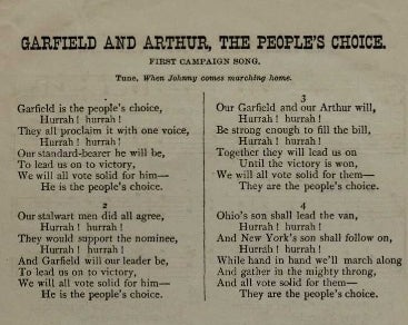 Garfield and Arthur Campaign Songbook 1880 (Washington DC: Republican Congressional Committee, 1880). (Gilder Lehrman Institute, GLC05941)