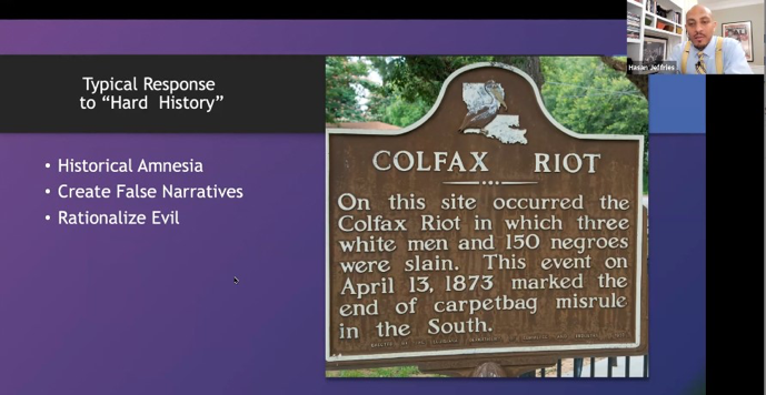 Professor Hasan Kwame Jeffries leads How Did We Get Here?: Race Relations in America and African American Experiences: Jim Crow