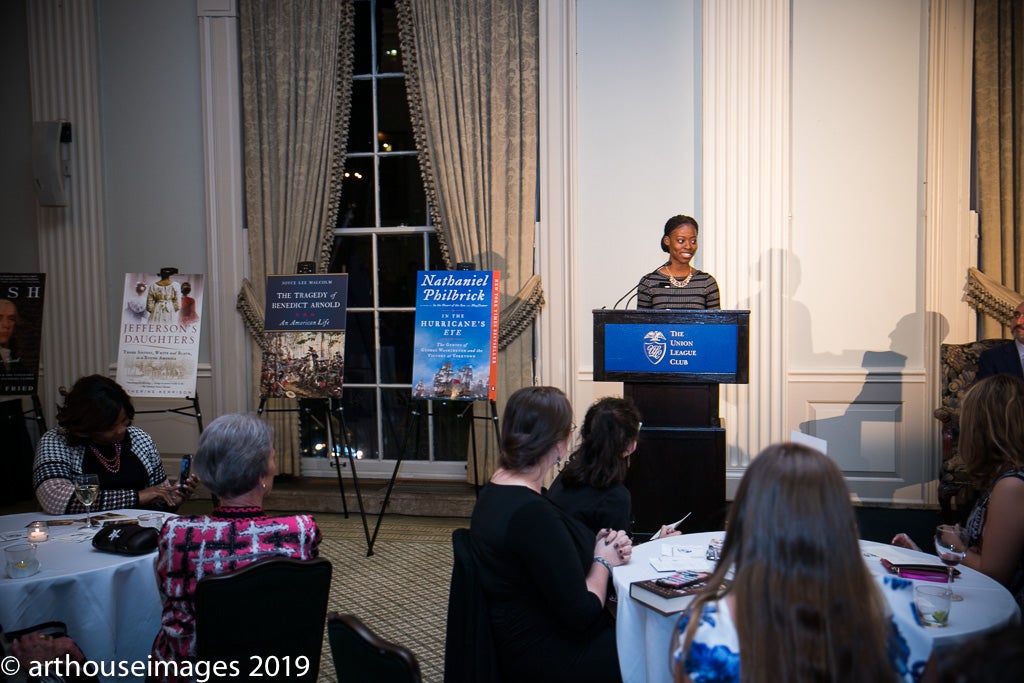 Gilder Lehrman Student Advisory Council member Marsha Darbouze describes a book by a finalist for the 2019 George Washington Prize.