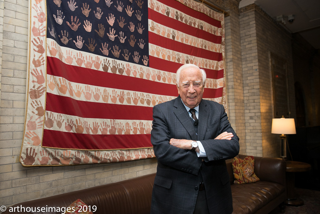 David McCullough at Trinity School in 2019 for a special Gilder Lehrman Institute book talk