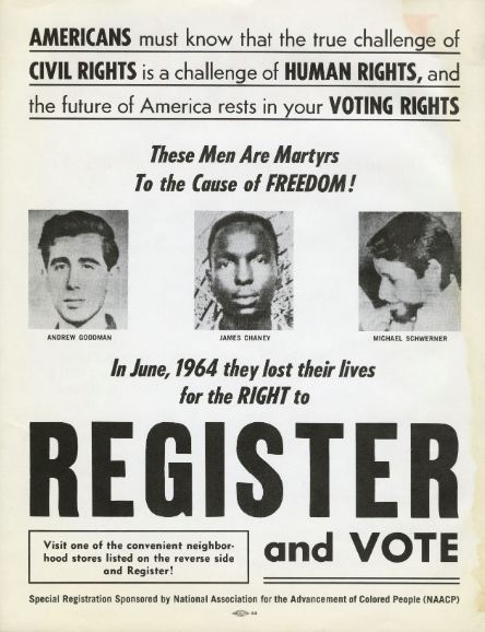 NAACP Register and Vote, ca. 1964 (Gilder Lehrman Institute, GLC09623)