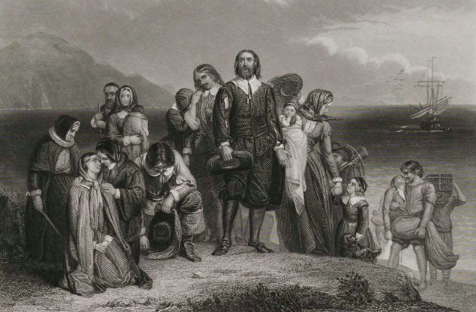The First Landing of the Pilgrims, 1620, ca. 1856 (Gilder Lehrman Institute, GLC08878.0005)