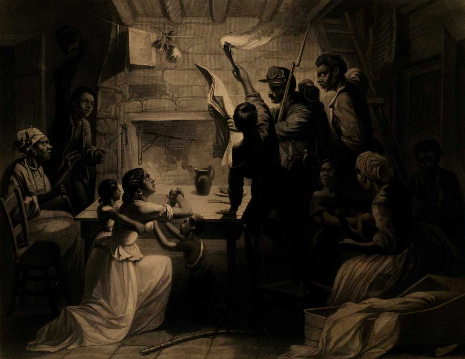 "Reading the Emancipation Proclamation," Hartford, Connecticut, 1864. (The Gilder Lehrman Institute, GLC07595)