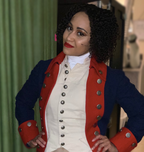 Woman in Revolutionary War Uniform