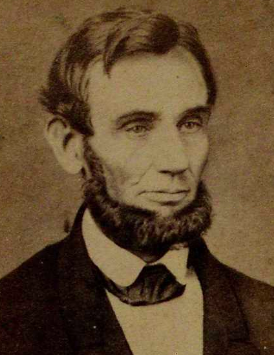 Bust view of Abraham Lincoln, carte de visite (Gilder Lehrman Insitute, GLC05136.04)