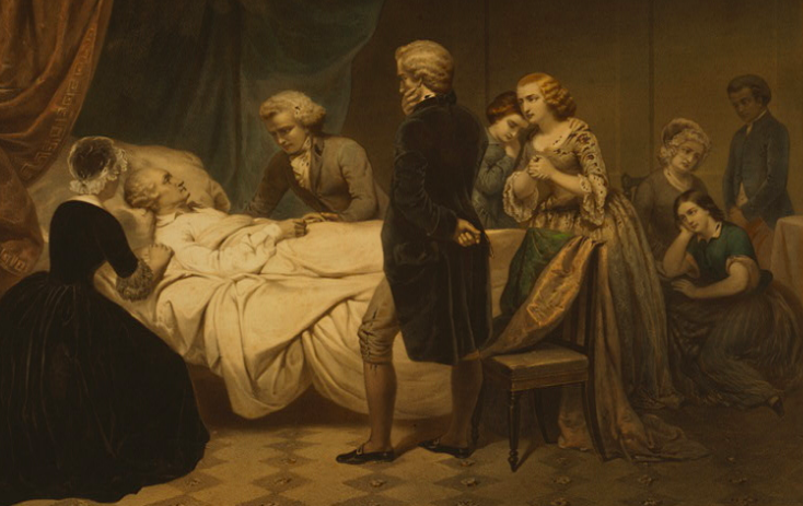 "Life of George Washington The Christian Death" painted by Junius Brutus Stearns, ca. 1853 (Library of Congress)