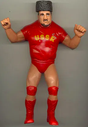 An action figure of WWF wrestler Nikolai Volkoff