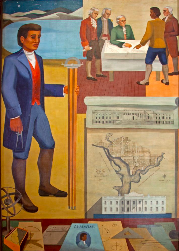 "Benjamin Banneker: Surveyor-Inventor-Astronomer," mural by Maxime Seelbinder, at the Recorder of Deeds building, built in 1943, Washington, D.C. (Library of Congress)