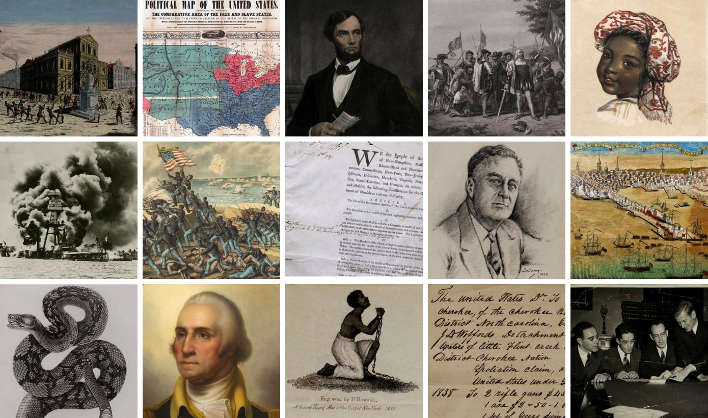 The History of America in 100 Documents section of American History: 1493-1945 offers primary source highlights of the Gilder Lehrman Collection.