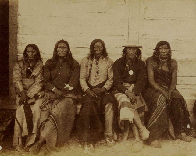 Group portrait of five American Indian men, 1871 (Gilder Lehrman Institute, GLC03095.94) 