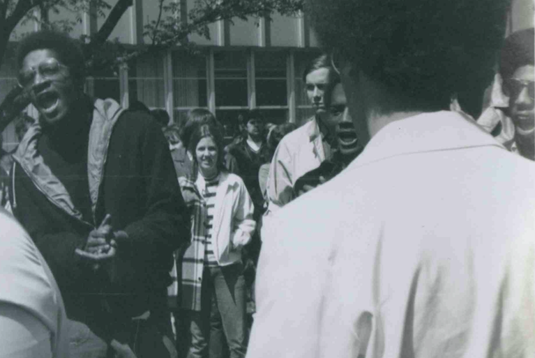 Ohio State Protests, photo by Kevin Bleicher, 1970 (Gilder Lehrman Institute, 09650.041) 