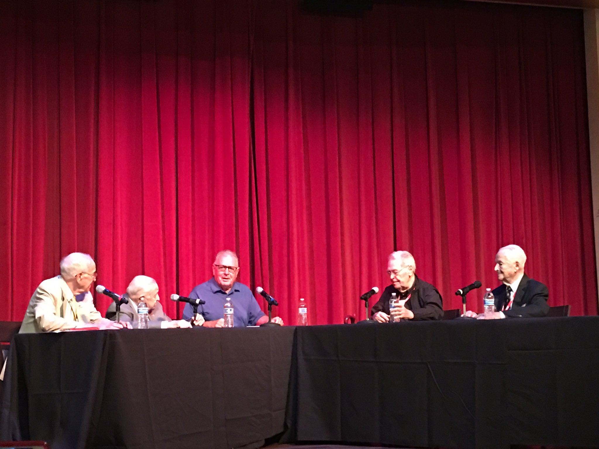 Dr. Donald Miller and a panel of World War II veterans at the National World War II Museum