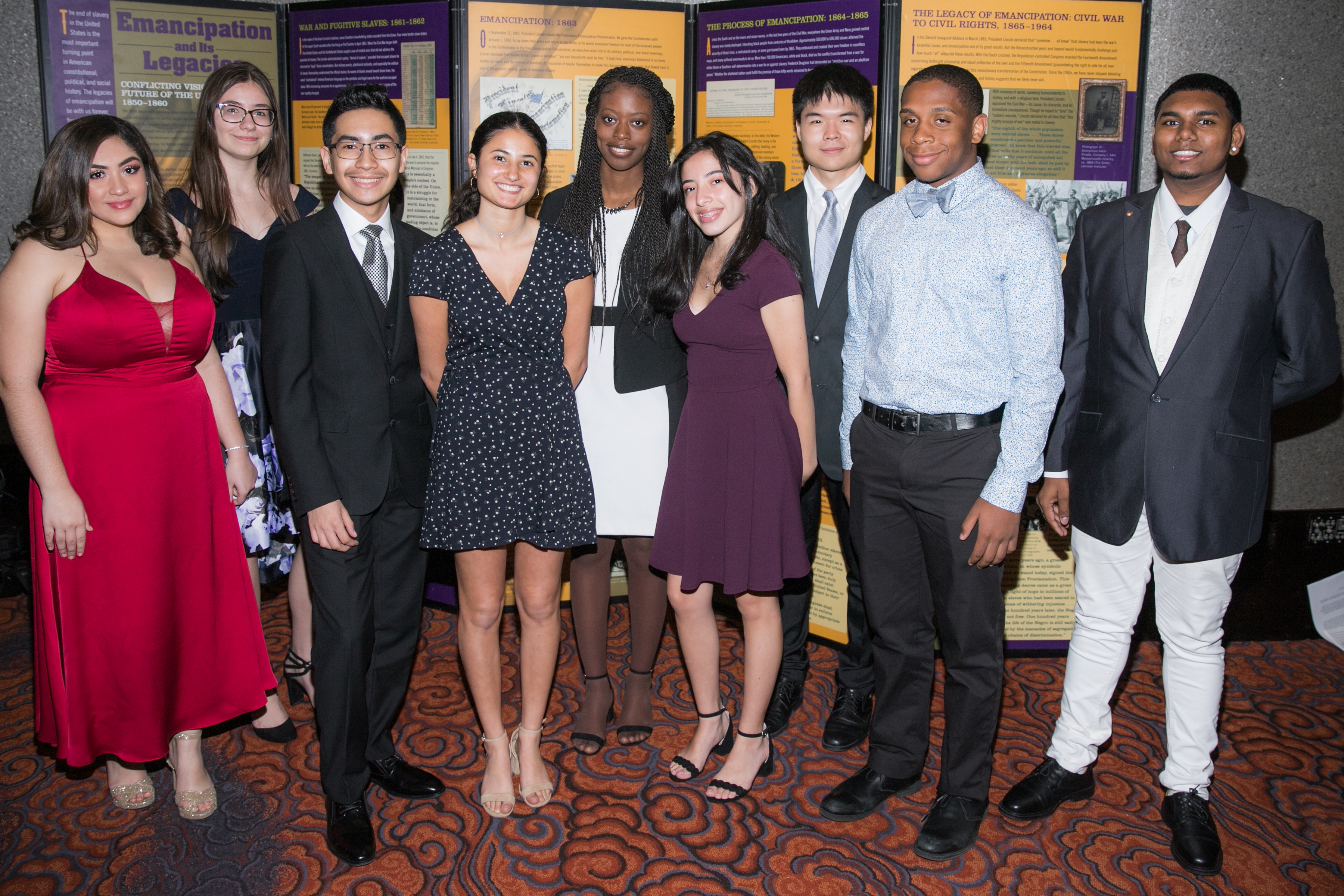 Student presenters and performers at the 2019 Gilder Lehrman Institute Gala