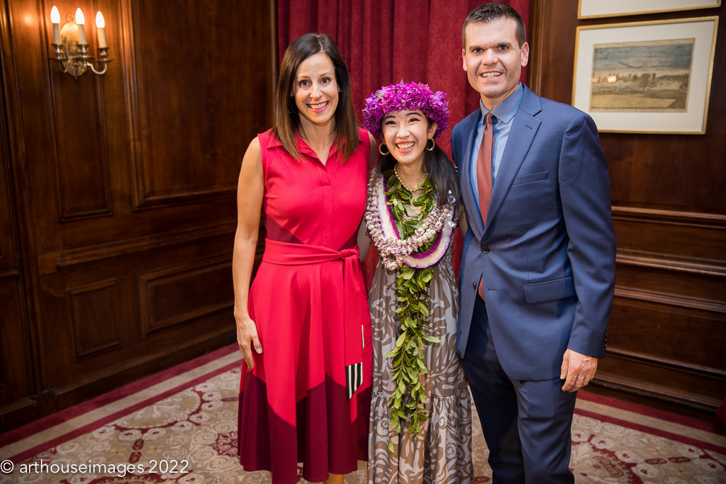 National History Teachers of the Year Sara Ziemnik (2017), Misha Matsumoto Yee (2022), and Joe Welch (2018)