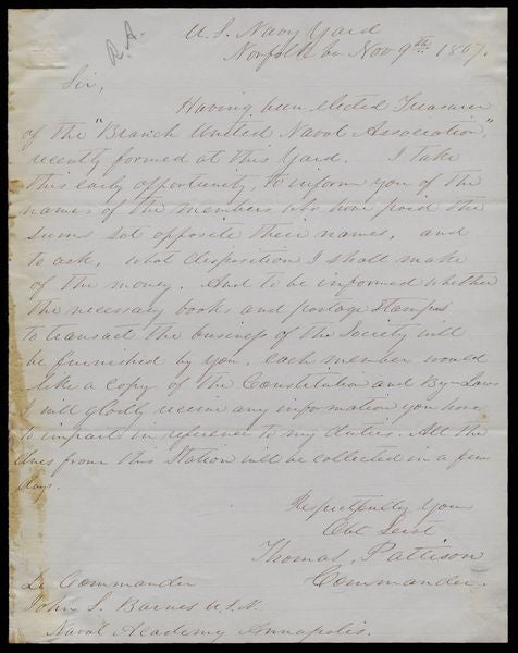 To John L Barnes Gilder Lehrman Institute Of American History