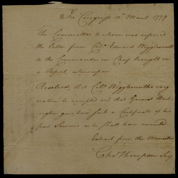 accepting resignation of col edward wigglesworth gilder lehrman accepting resignation