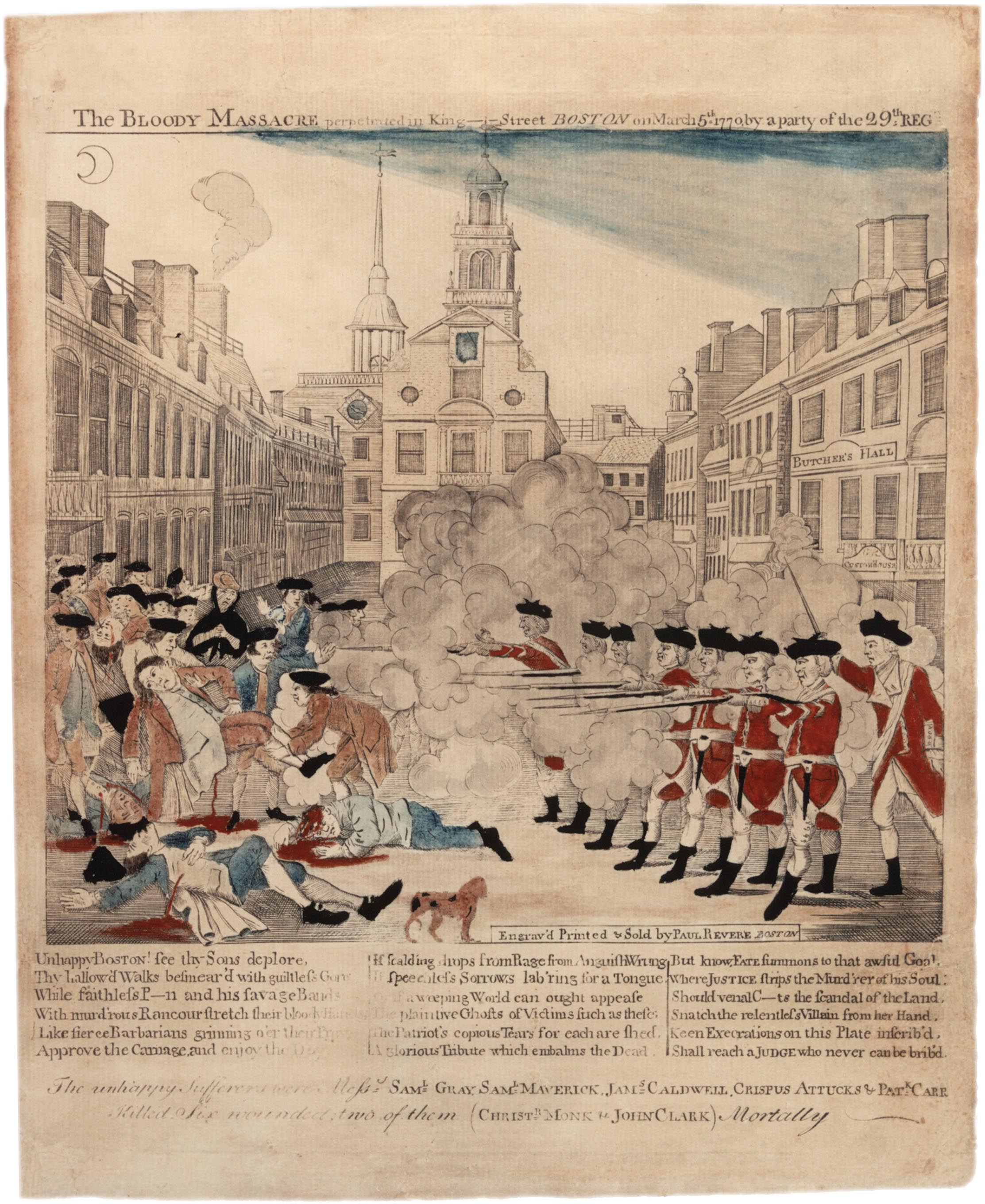 Paul Revere’s engraving of the Boston Massacre, 1770  The Gilder 