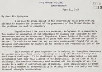 Franklin D. Roosevelt to Arthur B. Spingarn, June 14, 1940 (Gilder Lehrman Collection) Franklin D. Roosevelt to Arthur B. Spingarn, June 14, 1940 (GLC04477)