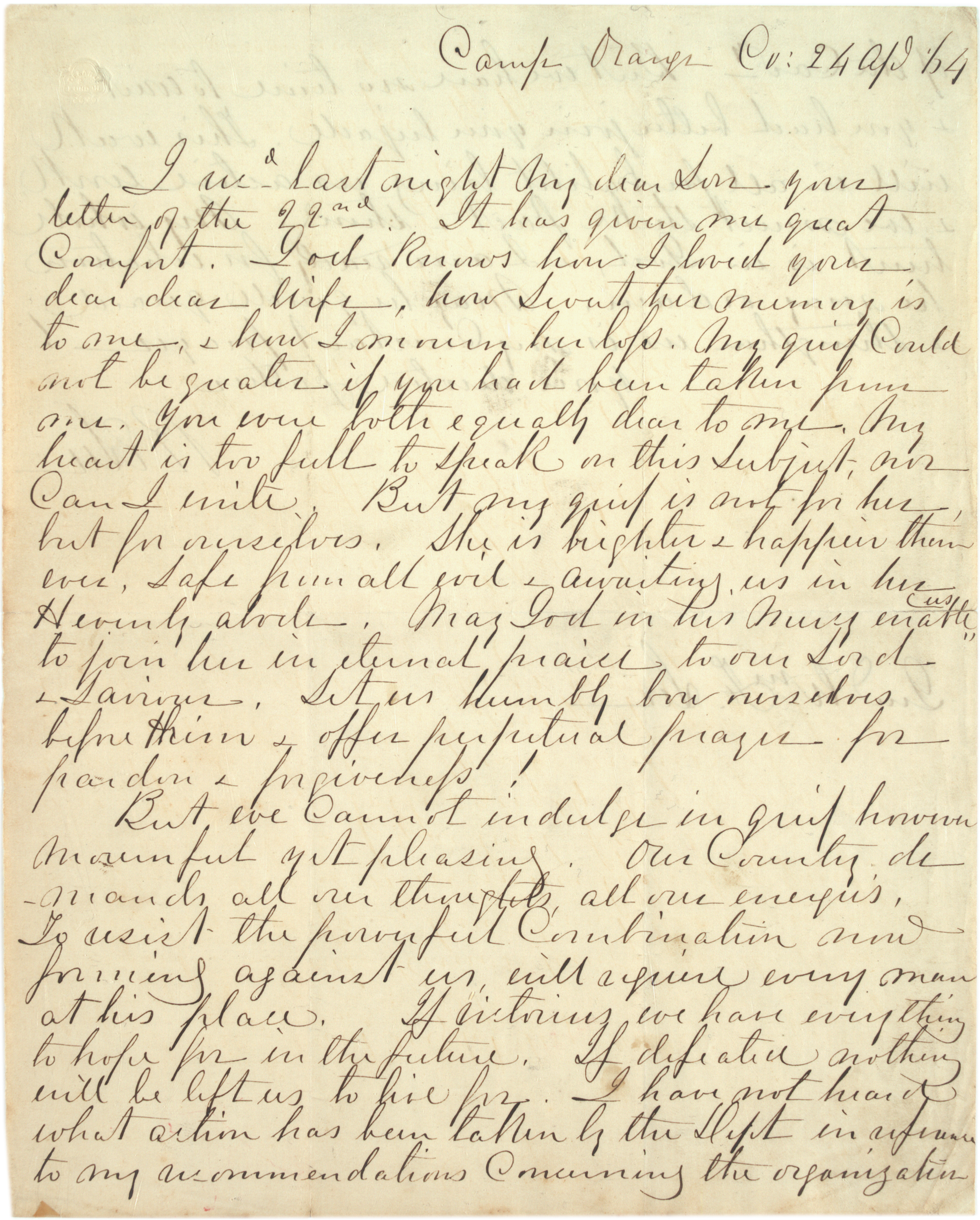 Robert E. Lee's condolence letter to his son Rooney, 1864 | Gilder Lehrman  Institute of American History
