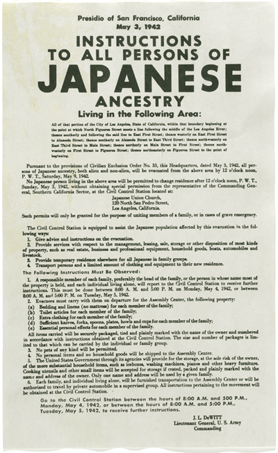 Japanese Internment 1942 Gilder Lehrman Institute Of American History