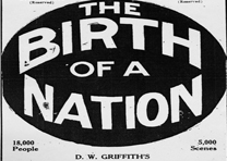Detail from a "Birth of a Nation" poster, ca. 1940 Detail from a "Birth of a Nation" poster, ca. 1940