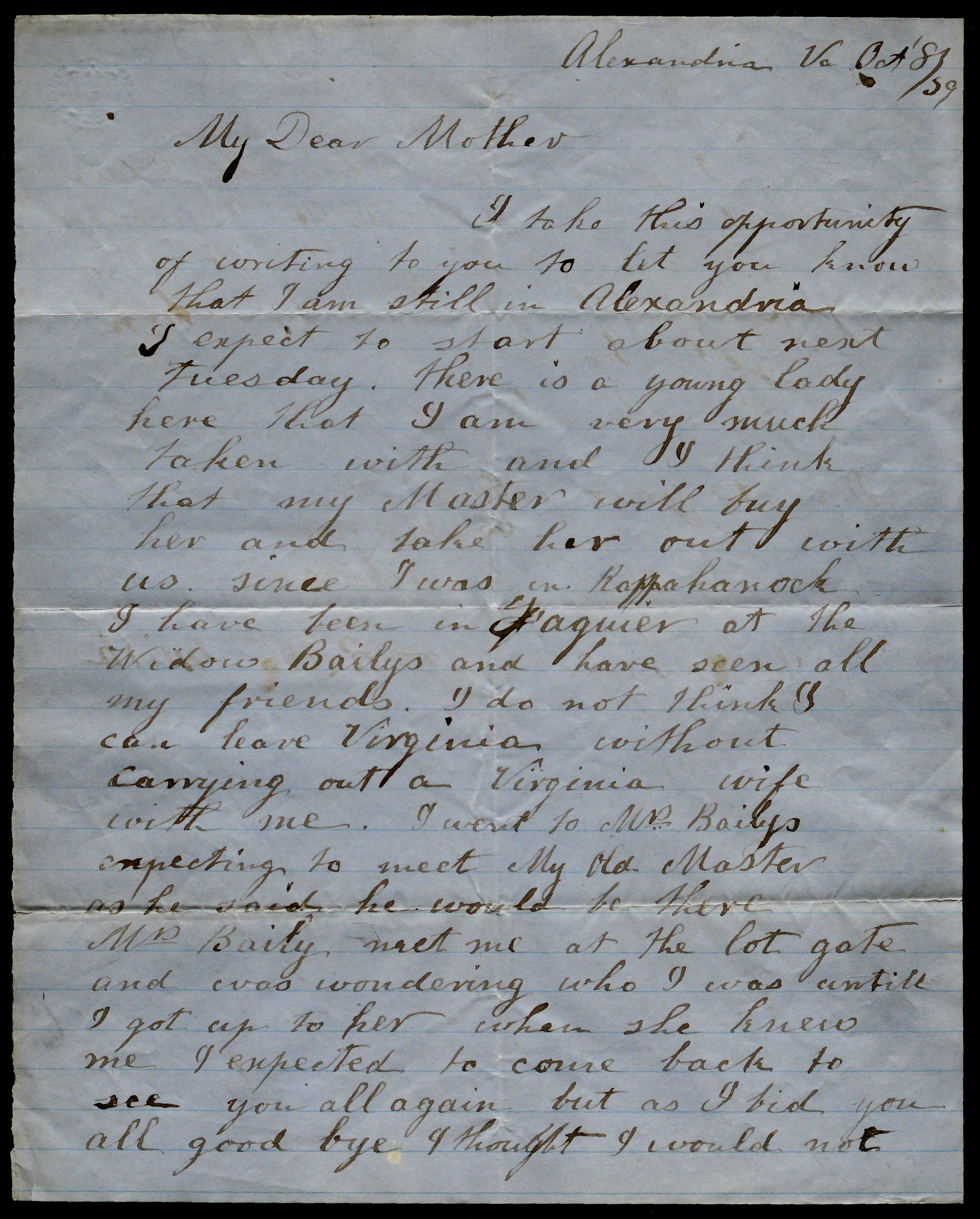A letter from a slave to his mother, 20  Gilder Lehrman