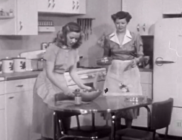 Still from "A Date with Your Family," a 1950 Encyclopedia Britannica instructional film 