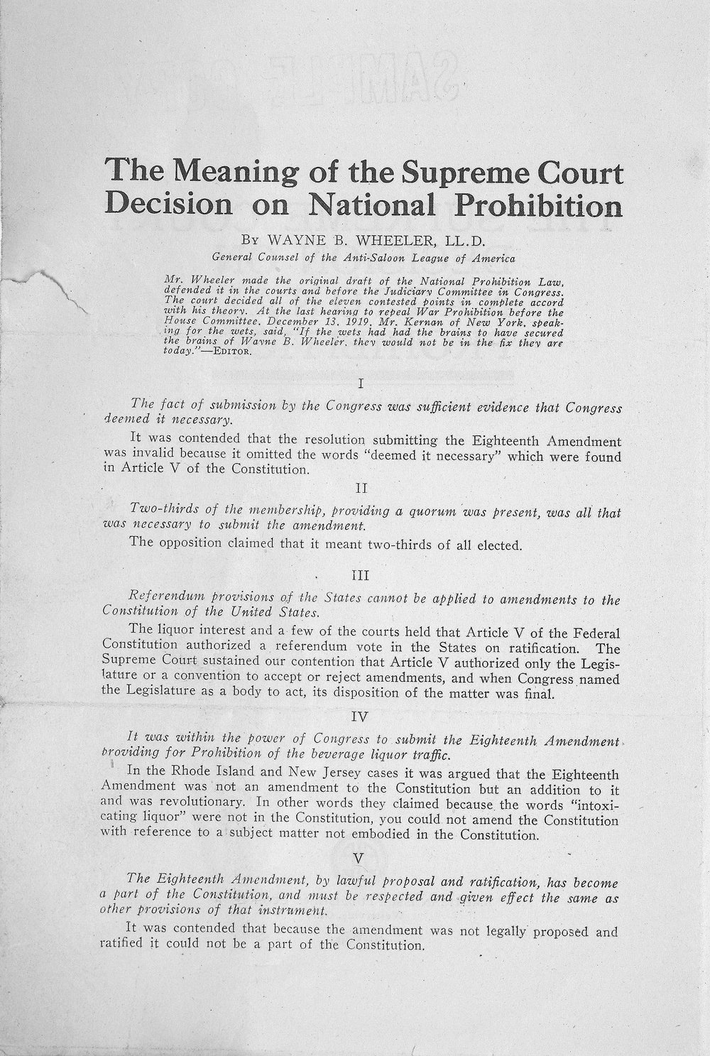 research paper on prohibition