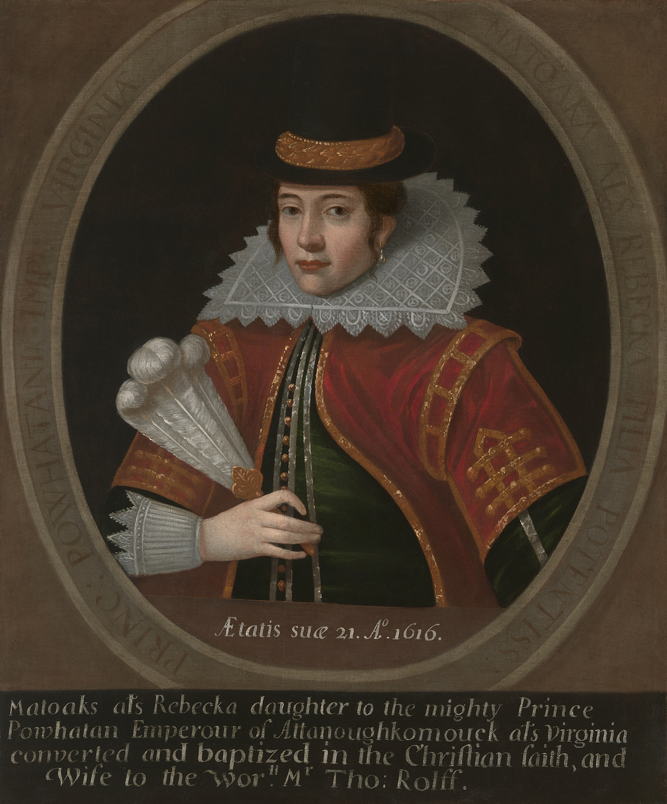 Pocahontas. Artist: Unidentified. Copy after: Simon van de Passe after 1616