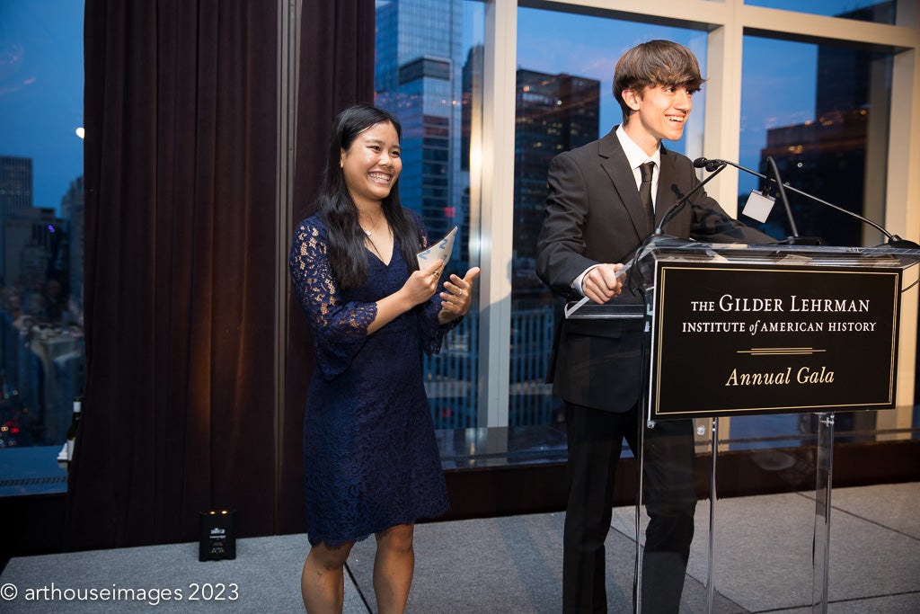 Gilder Lehrman Student Advisory Council members at the 2023 Gala