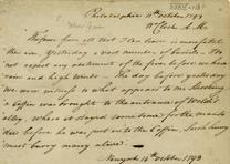Account of the yellow fever outbreak in Philadelphia, October 11–14, 1793 (Gilder Lehrman Collection) GLC02437.05942