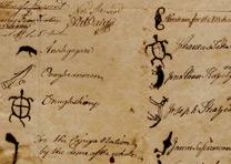 Totems used a signatures by American Indian witnesses on a land grant document, 1769 (Gilder Lehrman Collection) Totems used a signatures by American Indian witnesses on a land grant document,